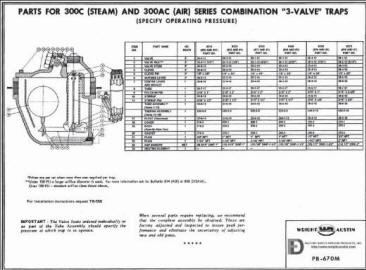 350-AC Float Drain Trap Parts Manual